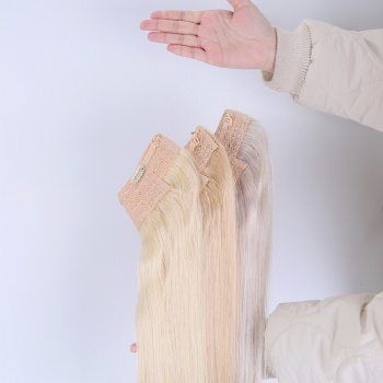 Cuticle Aligned Blonde Halo Hair Extension