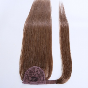 Color 9 Medium Golden Brown Ponytail Hair Extension