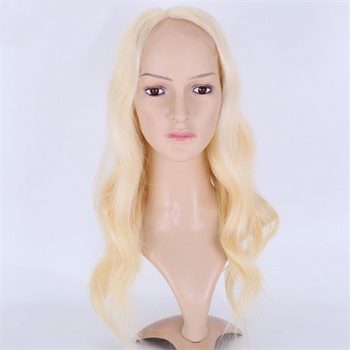 7X8＂Top Quality Bleach Blonde Lace Front Toppers With 4x4＂Lace