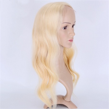 7X8＂Top Quality Bleach Blonde Lace Front Toppers With 4x4＂Lace