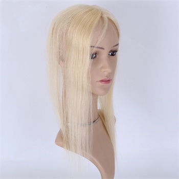 16in 3x5＂Bleach Blonde Brazilian Hair Lace Toppers