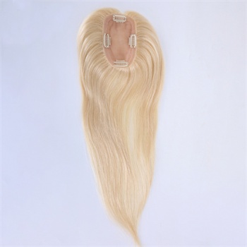 18in 3x5＂Bleach Blonde Brazilian Hair Lace Toppers