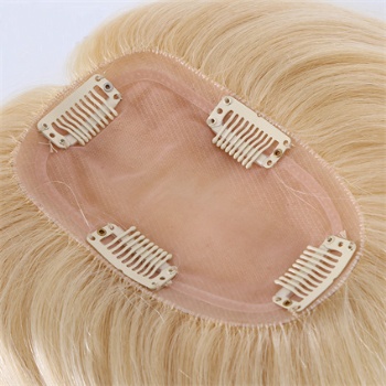 18in 3x5＂Bleach Blonde Brazilian Hair Lace Toppers