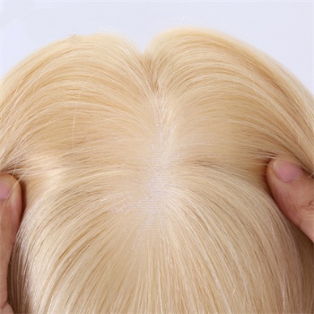 18in 3x5＂Bleach Blonde Brazilian Hair Lace Toppers