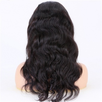 10in to 32in Natural Black Body Wave, 5x5 HD Closure Front Wig