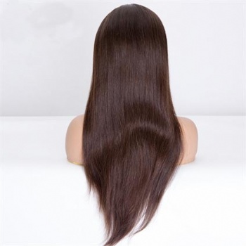 18in Natural Color Virgin Hair, 5in HD lace Top Wig