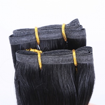 Jet Black Full Ends Invisible Flat Weft Hair Extension