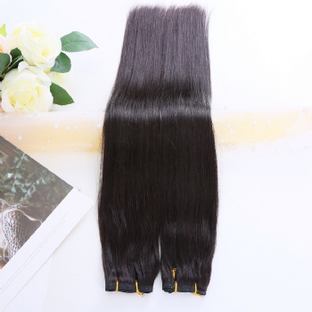 Off Black Double Drawn Flat Weft Hair Extension