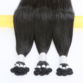 Remy Human Hair Natural Color Hand Tied Weft