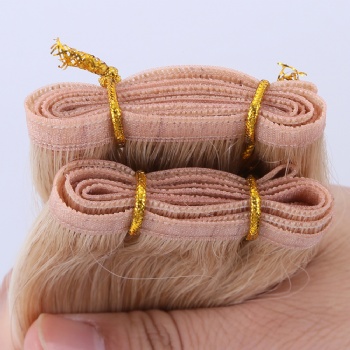 Color 22 Champagne Blonde Invisible Flat Weft Hair Extension