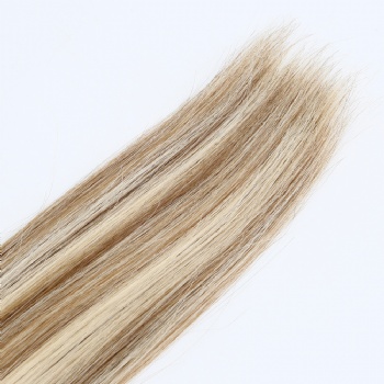 Custom Blonde with Brown Roots Hand Tied Weft