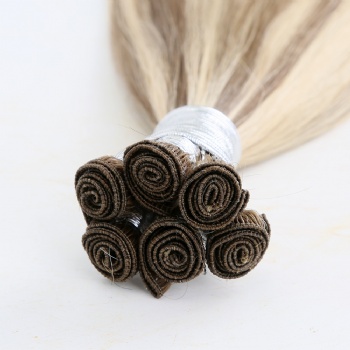 Cuticle Aligned Highlight Brown Blonde Hand Tied Weft