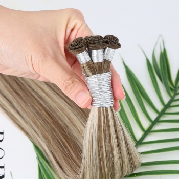 Cuticle Aligned Highlight Brown Blonde Hand Tied Weft