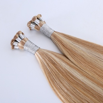 Piano Ash Brown Bleach Blonde Hand Tied Weft