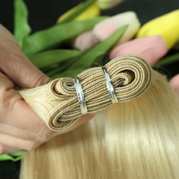 Unprocessed Platinum Blonde Machine Made Weft