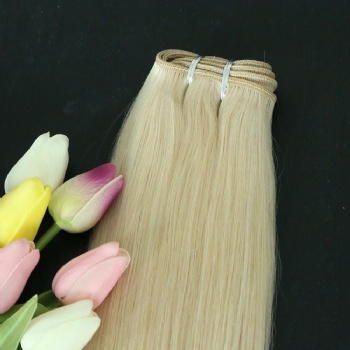 Unprocessed Platinum Blonde Machine Made Weft