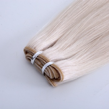 Unprocessed Slavic Virgin Hair White Machine Made Weft