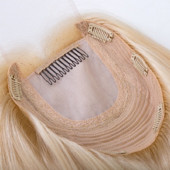 7X8＂Brazilian Hair Bleach Blonde Lace Front Toppers