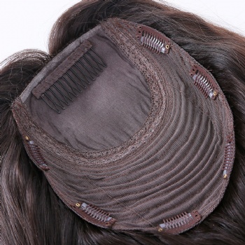 7X8＂Indian Hair 12＂Stock Piece Full Ends Silk Wefted Toppers