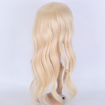 7X8＂Wholesale Platinum Blonde Silk Wefted Toppers