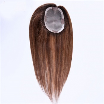 Brazilian Hair Highlight Brown 5X6.5＂Mono Toppers