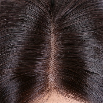 Brown with Dark Roots 7X7＂Weft With 3x4＂Lace Front Toppers