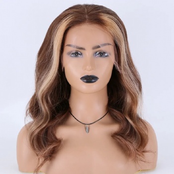 18in Highlighted Brown Blonde, 13x6 HD Lace Front Wig