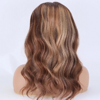 18in Highlighted Brown Blonde, 13x6 HD Lace Front Wig