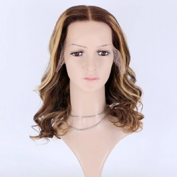 14in Highlighted Medium Brown Blonde, 13x6 HD Lace Front Wig