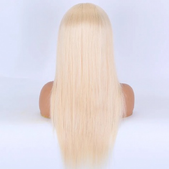 20in Platinum Blonde Straight, 13x6 Swiss Lace Front Wig