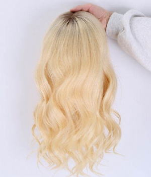 14in Dark Rooted Blonde 5x5 Monofilament Top Wig