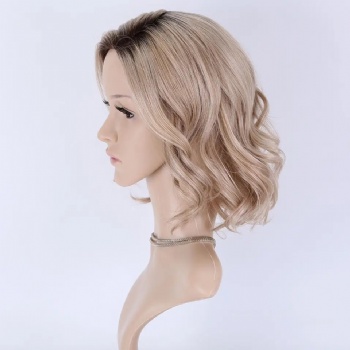 10in Dark Rooted Blonde, 5x5 Monofilament Top Wig