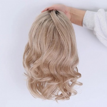 10in Dark Rooted Blonde, 5x5 Monofilament Top Wig