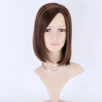 Golden Reddish Brown 10in Bob, 5x5 Monofilament Top Wig