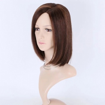 Golden Reddish Brown 10in Bob, 5x5 Monofilament Top Wig