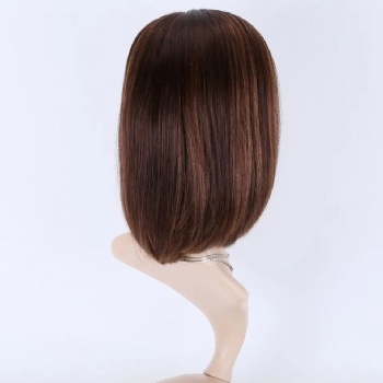 Golden Reddish Brown 10in Bob, 5x5 Monofilament Top Wig