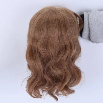 [Stock Unit] 12in Mulberry Brown, 4x5 Monofilament Top Wig