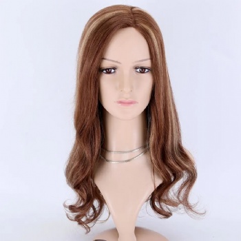 18in Brown Highlight Blonde, 5x5 Monofilament Top Wig