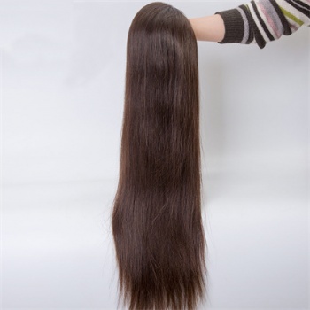 24in Natural Color Straight Virgin Hair, 5x5 Silk Base Full Lace Wig