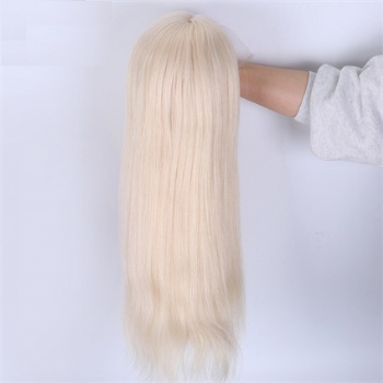 18in White Best European Virgin Hair, 5x5 Silk Base Medical Wigs