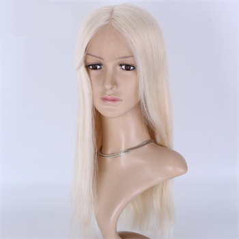 18in White Best European Virgin Hair, 5x5 Silk Base Medical Wigs