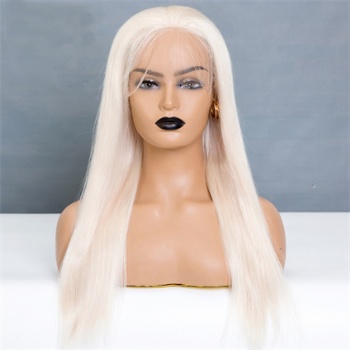 18in Pure White Slavic Virgin Hair, 5x5 Silk Base Medical Wigs