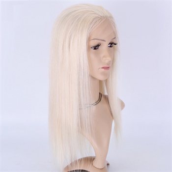 14in White Best European Virgin Hair, 5x5 Silk Base Medical Wigs