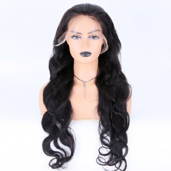 28in Body Wave Natural Color Remy Hair, 13x6 HD Lace Front Wig