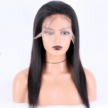 [Stock Unit] 16in Natural Color Virgin Hair, 13x6 HD Lace Front Wig