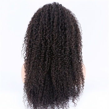 24in Kinky Curly Natural Color, 13x4 Lace Frontal Wig