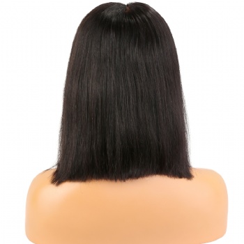 12in BOB Straight Virgin Hair, 13x4 Lace Front Wig