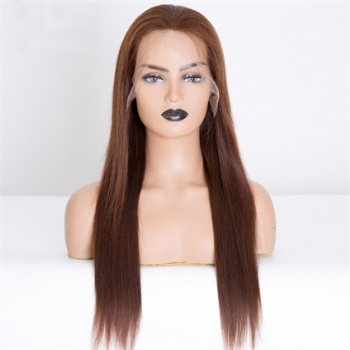 20in Medium Brown Straight, 13x6 Lace Front Wig