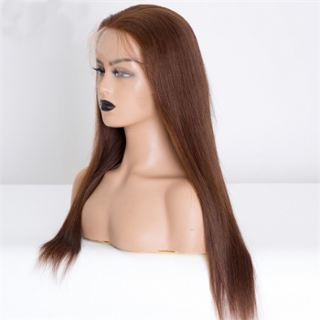 20in Medium Brown Straight, 13x6 Lace Front Wig