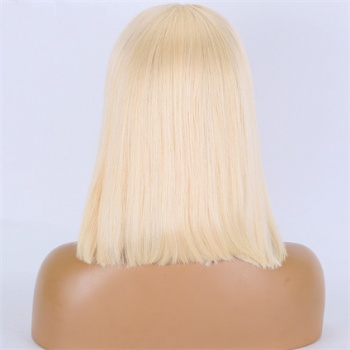 12in BOB Blonde Virgin Hair, 13x4 Lace Front Wig